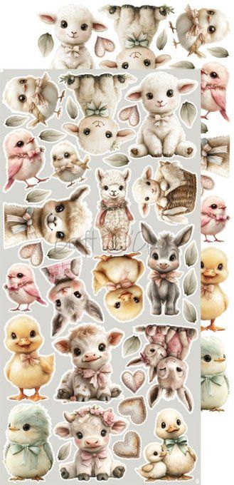 Ensemble de 18 feuilles, 15x30cm, collection : Baby girl universe, Craft O Clock, 250g  