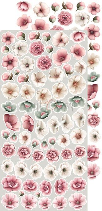 Ensemble de 18 feuilles, 15x30cm, collection : Baby girl universe, Craft O Clock, 250g - Mix