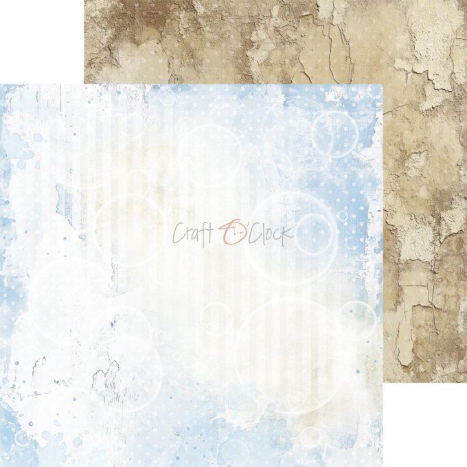 24 feuilles, 20x20cm, collection : Baby boy universe - Craft O Clock, 250g - Basic paper