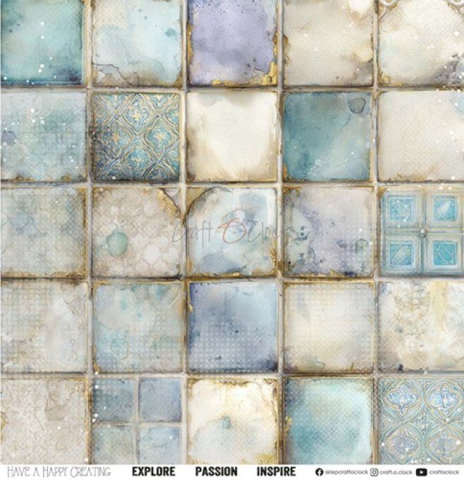 6 feuilles, 30x30cm, collection : Flowers of delight - Craft O Clock, 250g  