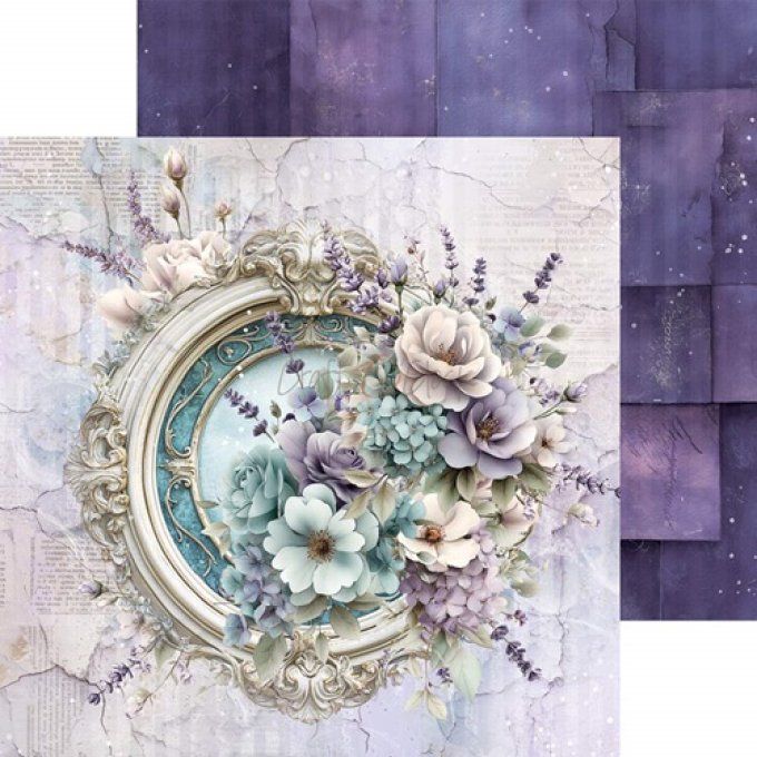 24 feuilles, 20x20cm, collection : Flowers of delight - Craft O Clock, 250g