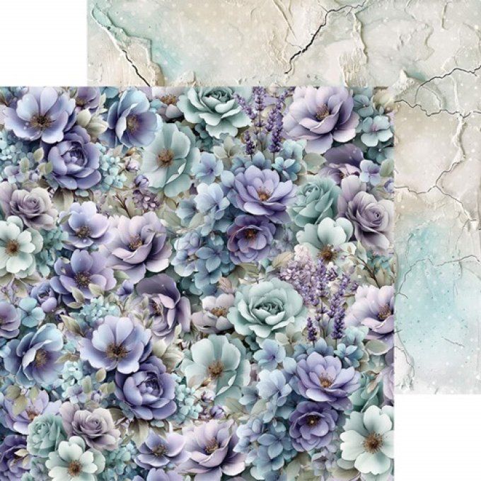 24 feuilles, 20x20cm, collection : Flowers of delight - Craft O Clock, 250g