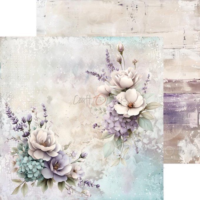 24 feuilles, 20x20cm, collection : Flowers of delight - Craft O Clock, 250g - Mix