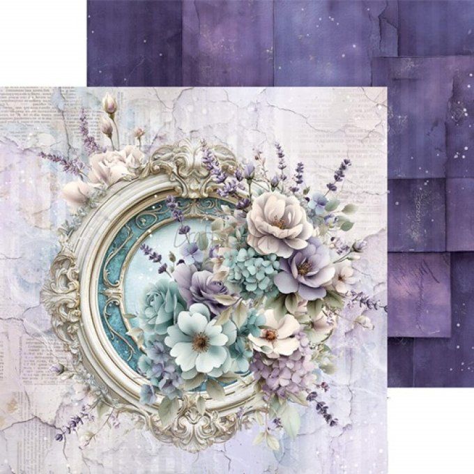 24 feuilles, 20x20cm, collection : Flowers of delight - Craft O Clock, 250g - Mix