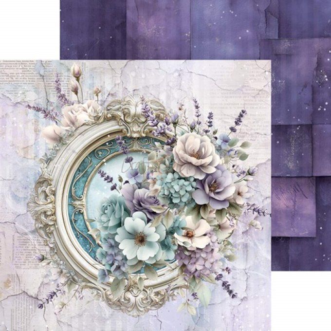 24 feuilles, 15x15cm, collection : Flowers of delight - Craft O Clock, 250g