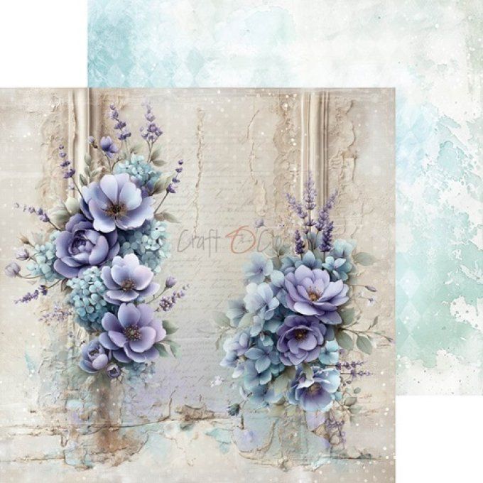 24 feuilles, 15x15cm, collection : Flowers of delight - Craft O Clock, 250g