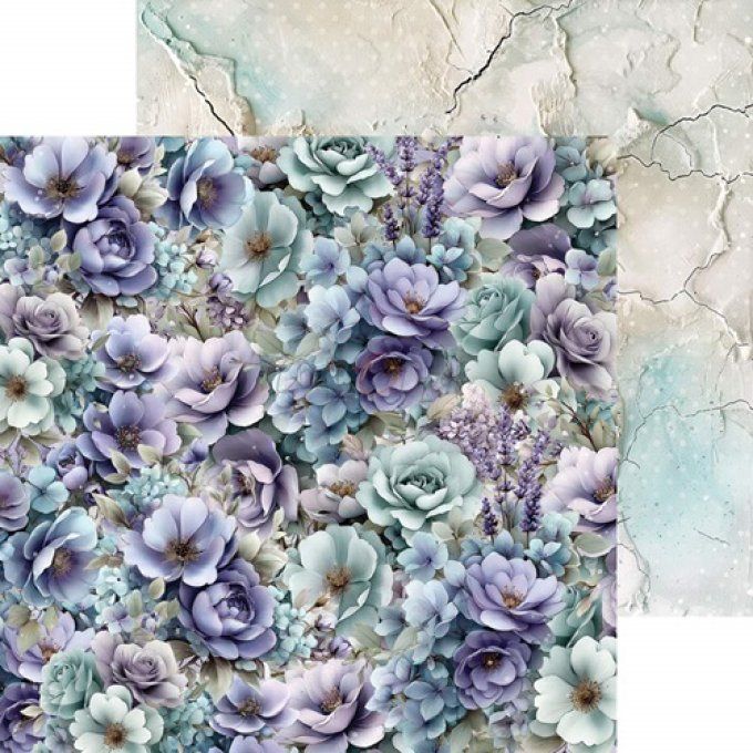 24 feuilles, 15x15cm, collection : Flowers of delight - Craft O Clock, 250g