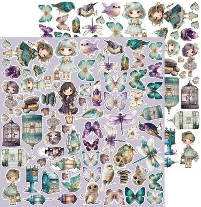 8 feuilles, 30x31cm, collection : Flowers of delight - Craft O Clock, 250g - Delight