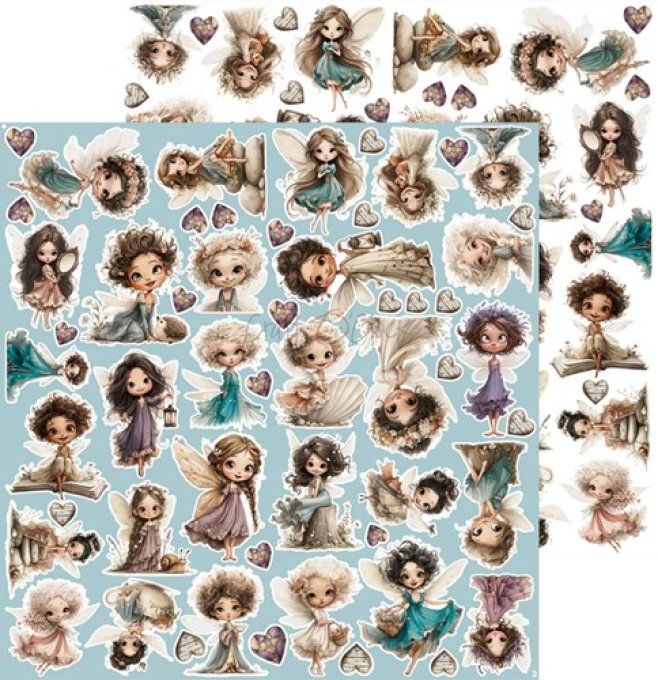 8 feuilles, 30x31cm, collection : Flowers of delight - Craft O Clock, 250g - Mix