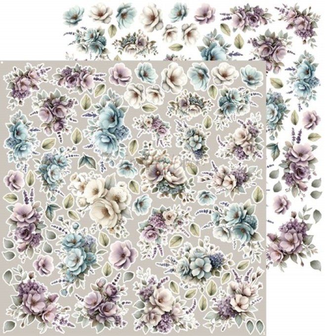 4 feuilles, 30x31cm, collection : Flowers of delight - Craft O Clock, 250g - Flowers of delight