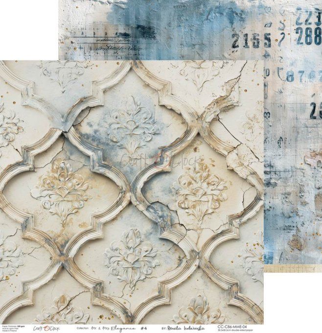 6 feuilles, 30x30cm, collection : Mr and Mrs Elegance - Craft O Clock, 250g