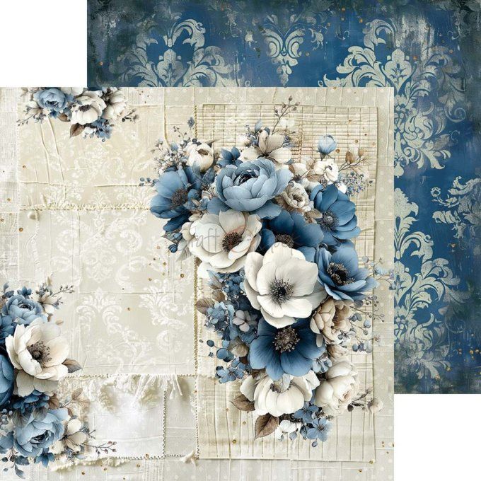 24 feuilles, 15x15cm, collection : Mr and Mrs Elegance - Craft O Clock, 250g 