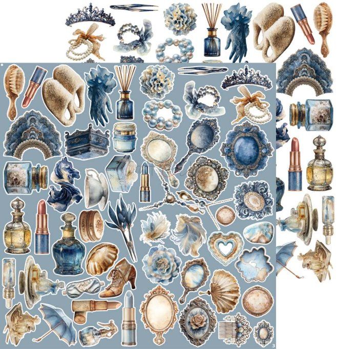 8 feuilles, 30x31cm, collection : Mr and Mrs Elegance - Craft O Clock, 250g - Mix