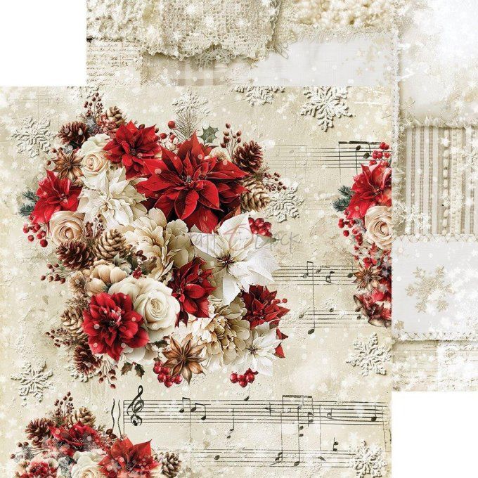 24 feuilles, 20x20cm, collection : Spirit of christmas - Craft O Clock, 250g