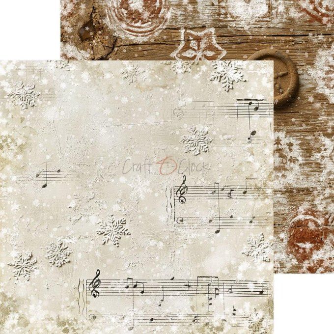 24 feuilles, 20x20cm, collection : Spirit of christmas - Craft O Clock, 250g