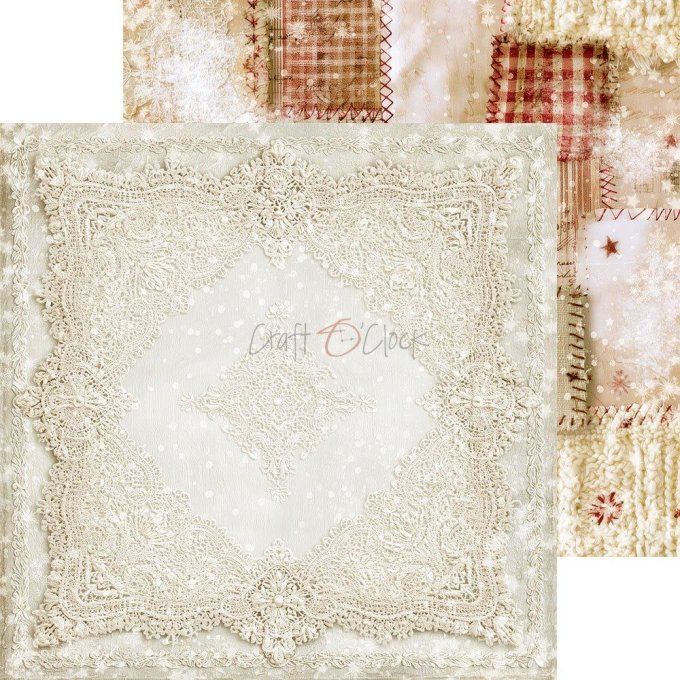 24 feuilles, 20x20cm, collection : Spirit of christmas - Craft O Clock, 250g