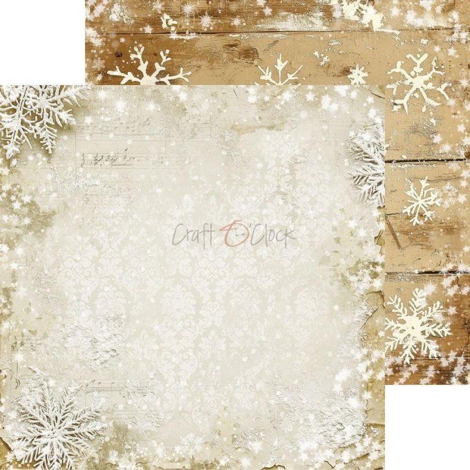 24 feuilles, 20x20cm, collection : Spirit of christmas - Craft O Clock, 250g