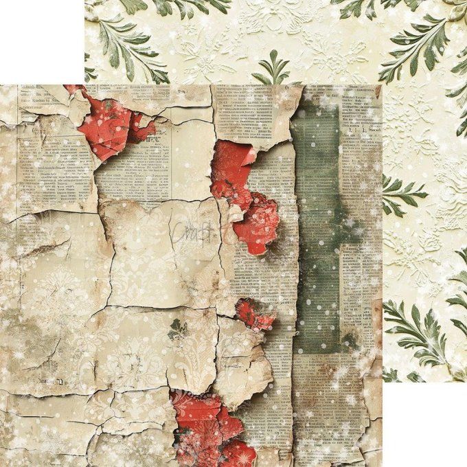 24 feuilles, 20x20cm, collection : Spirit of christmas - Craft O Clock, 250g - Mix