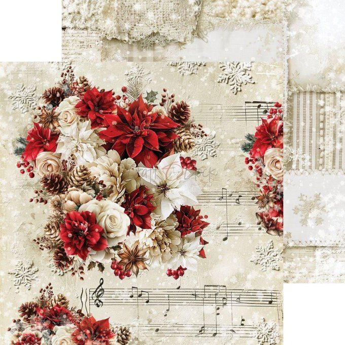 24 feuilles, 15x15cm, collection : Spirit of christmas - Craft O Clock, 250g