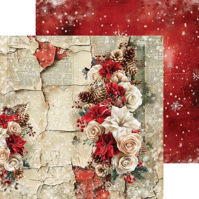 24 feuilles, 15x15cm, collection : Spirit of christmas - Craft O Clock, 250g
