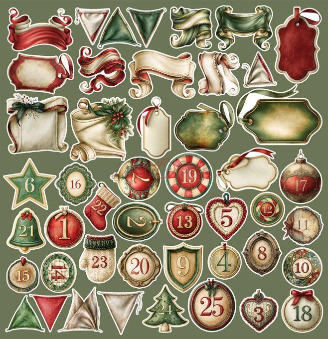 8 feuilles, 30x31cm, collection : Spirit of christmas - Craft O Clock, 250g - MIX 