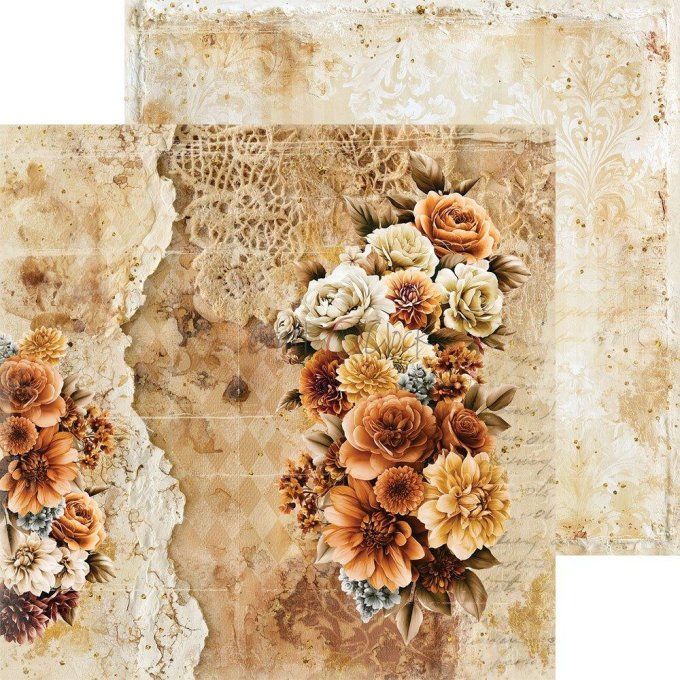 24 feuilles, 20x20cm, collection : Shades of nature - Craft O Clock, 250g