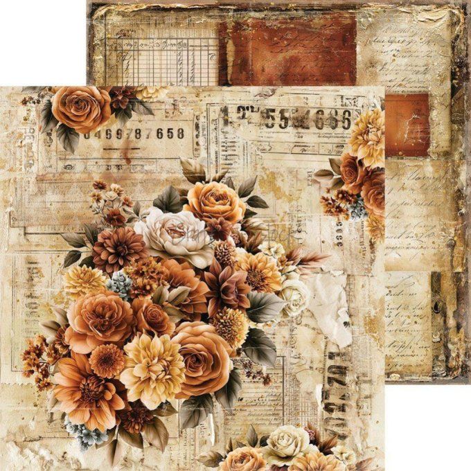 24 feuilles, 20x20cm, collection : Shades of nature - Craft O Clock, 250g