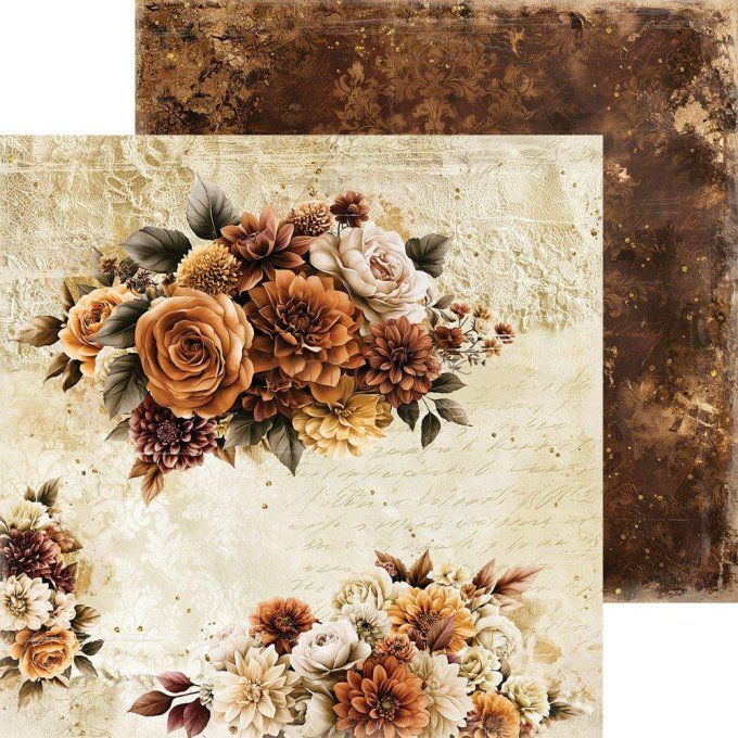 24 feuilles, 20x20cm, collection : Shades of nature - Craft O Clock, 250g