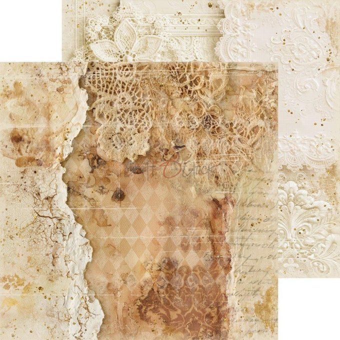 24 feuilles, 20x20cm, collection : Shades of nature - Craft O Clock, 250g