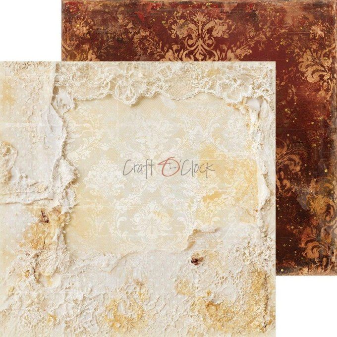 24 feuilles, 20x20cm, collection : Shades of nature - Craft O Clock, 250g - Mix