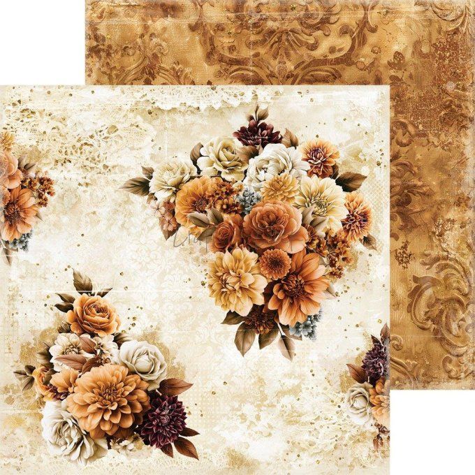 24 feuilles, 15x15cm, collection : Shades of nature - Craft O Clock, 250gsm