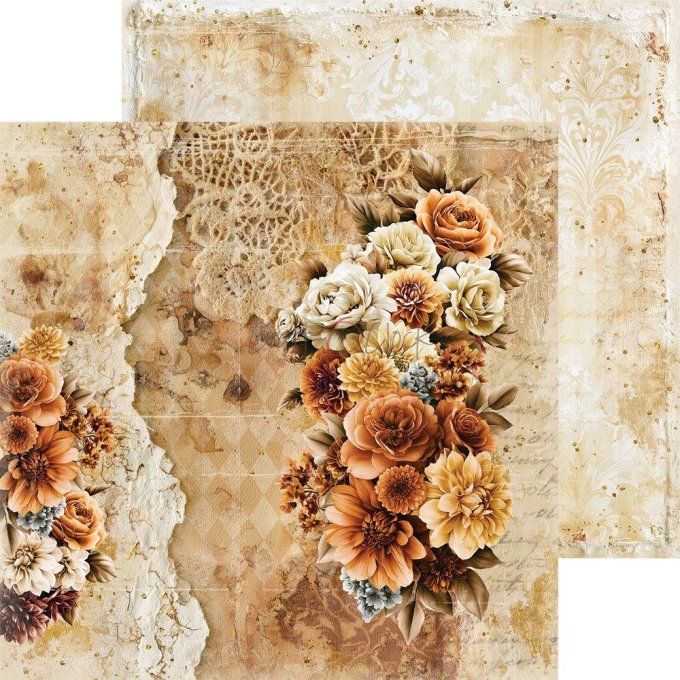 24 feuilles, 15x15cm, collection : Shades of nature - Craft O Clock, 250gsm