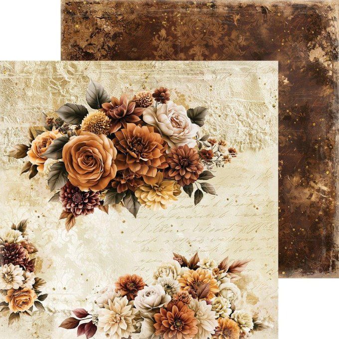 24 feuilles, 15x15cm, collection : Shades of nature - Craft O Clock, 250gsm