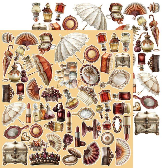 8 feuilles, 30x31cm, collection : Shades of nature - Craft O Clock, 250g - Eléments à découper