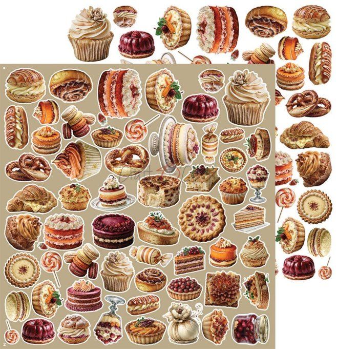 8 feuilles, 30x31cm, collection : Shades of nature - Craft O Clock, 250g - Mix