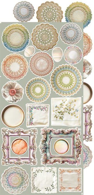 Ensemble de 18 feuilles, 15x30cm, collection : Spring, Craft O Clock, 250g - Extras