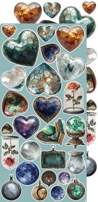 Ensemble de 18 feuilles, 15x30cm, collection : Alchemy, Craft O Clock, 250g - Extras 