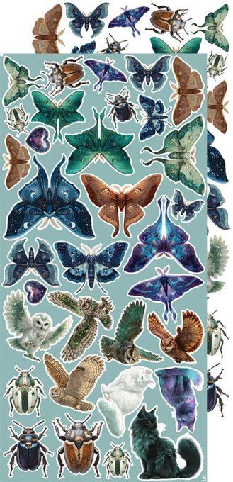 Ensemble de 18 feuilles, 15x30cm, collection : Alchemy, Craft O Clock, 250g - Extras 