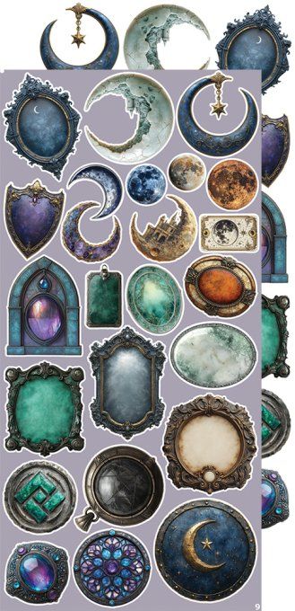 Ensemble de 18 feuilles, 15x30cm, collection : Magic, Craft O Clock, 250g - Extras