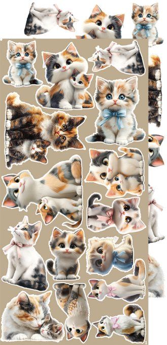 Ensemble de 18 feuilles, 15x30cm, collection : Lovely pets, Craft O Clock, 250g - Mix