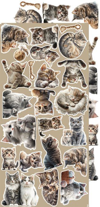 Ensemble de 18 feuilles, 15x30cm, collection : Lovely pets, Craft O Clock, 250g - Mix