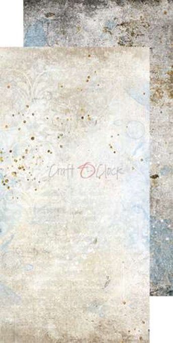Ensemble de 18 feuilles, 15x30cm, collection : Vintage sky - Craft O Clock - 190g