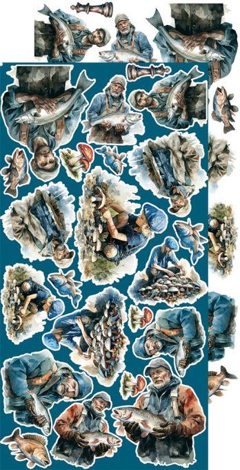 Ensemble de 18 feuilles, 15x30cm, collection : Hey, Dude ! - Craft O Clock, 250g