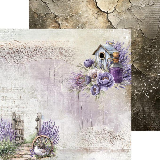 Ensemble de 24 feuilles, 20x20cm, collection : Heritage whispers - Craft O Clock, 250g 
