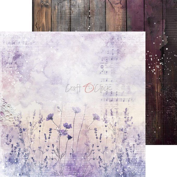 Ensemble de 24 feuilles, 20x20cm, collection : Heritage whispers - Craft O Clock, 250g 