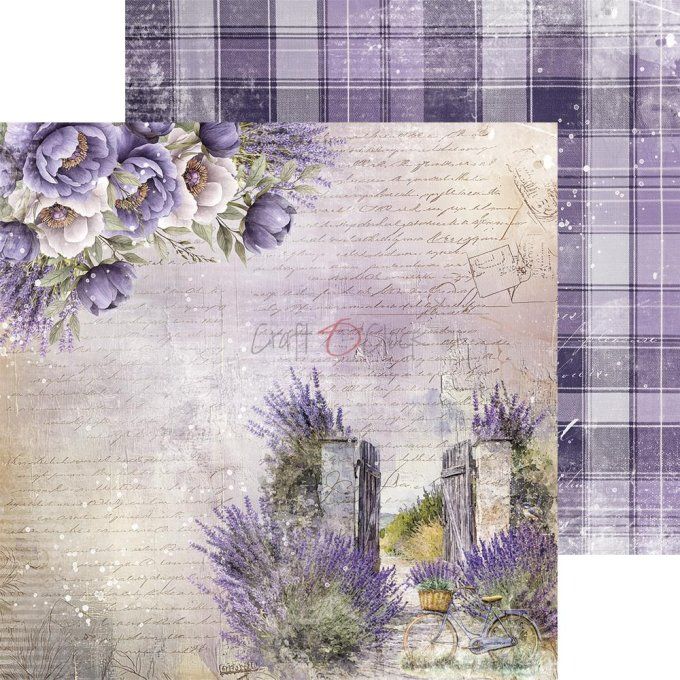 Ensemble de 24 feuilles, 15x15cm, collection : Heritage whispers - Craft O Clock, 250g