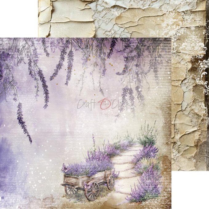 Ensemble de 24 feuilles, 15x15cm, collection : Heritage whispers - Craft O Clock, 250g