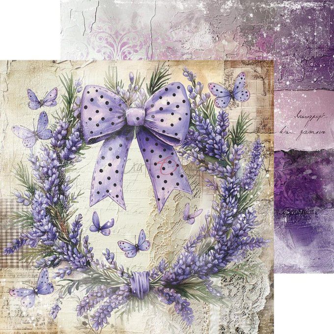 Ensemble de 24 feuilles, 15x15cm, collection : Heritage whispers - Craft O Clock, 250g