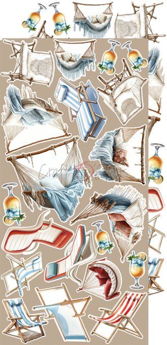 Ensemble de 18 feuilles, 15x30cm, collection : Emerald tales, Craft O Clock, 250g