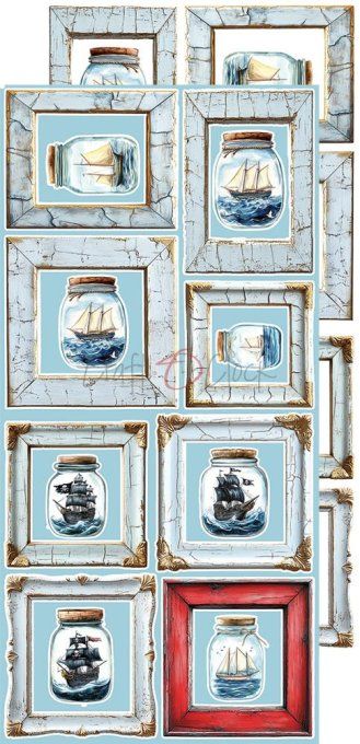 Ensemble de 18 feuilles, 15x30cm, collection : Emerald tales, Craft O Clock, 250g - Mix